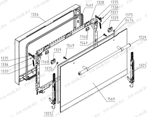 Взрыв-схема плиты (духовки) Gorenje BCM547INI (559829, BO4CM4H1-47) - Схема узла 03