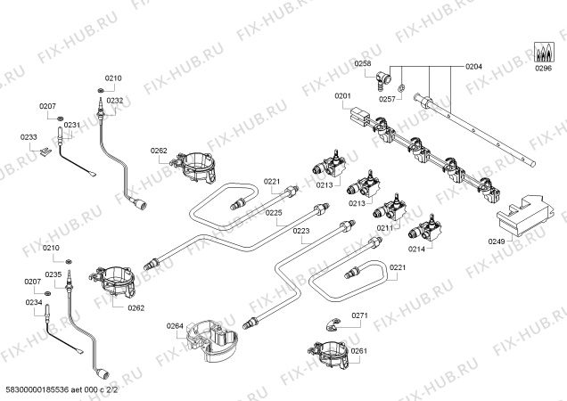 Схема №1 POP0C6B10L Bosch с изображением Газовый кран для электропечи Bosch 00638113