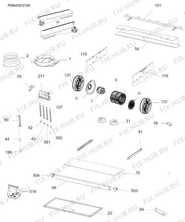 Схема №1 X66163MP1 с изображением Панель для электровытяжки Aeg 4055311999