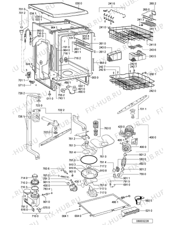 Схема №1 ADP 5554 ALM с изображением Панель для посудомоечной машины Whirlpool 481245372306
