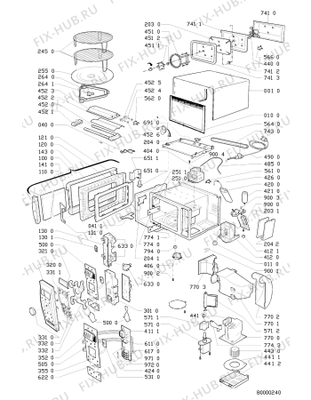 Схема №1 AVM 687/WP/IX с изображением Дверца для свч печи Whirlpool 481944239372