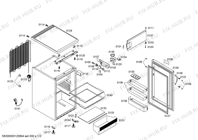 Схема №1 CK102100 с изображением Крышка для холодильной камеры Bosch 00242638