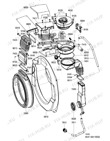 Схема №1 AWG 345/4 с изображением Декоративная панель для стиральной машины Whirlpool 481246469114