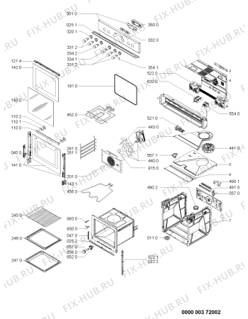 Схема №1 EMZD 6265/BR с изображением Клавиша для плиты (духовки) Whirlpool 480121103037