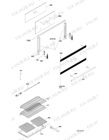 Взрыв-схема плиты (духовки) Electrolux EKM90310X - Схема узла Section 3