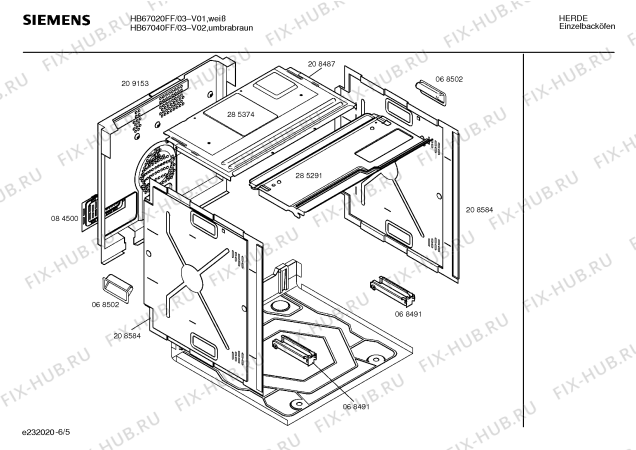 Схема №2 HB67040FF с изображением Панель для плиты (духовки) Siemens 00286594