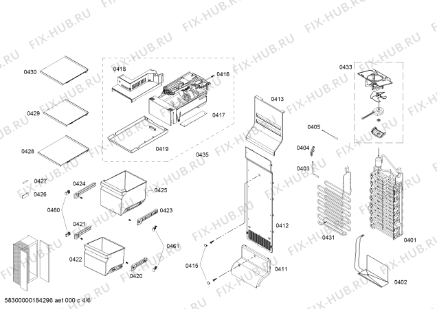 Схема №2 SXSVZFCPS2 с изображением Крепеж для холодильника Bosch 00624185
