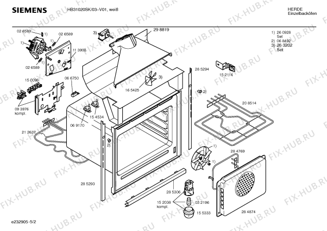 Схема №1 HB31020SK с изображением Панель управления для плиты (духовки) Siemens 00353707