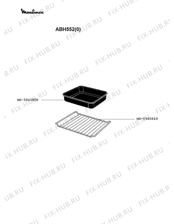 Взрыв-схема плиты (духовки) Moulinex ABH552(0) - Схема узла BP002107.1P2