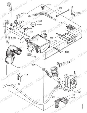 Взрыв-схема стиральной машины Zanussi FLS572CN - Схема узла Hydraulic System 272