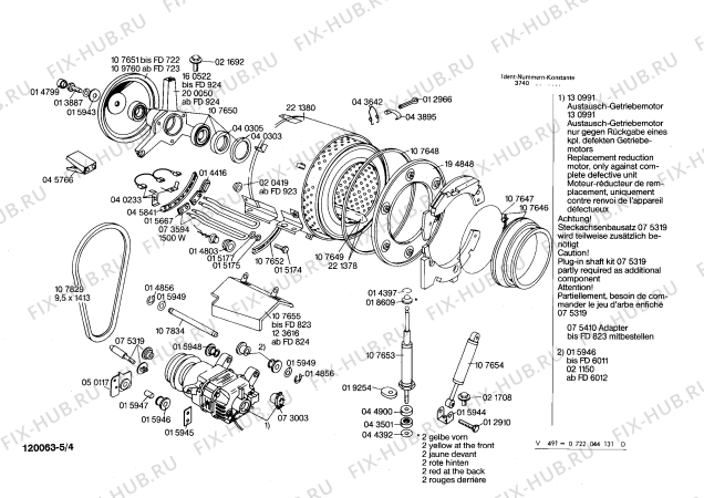 Схема №2 0722044131 V491 с изображением Пленочная индикация для стиральной машины Bosch 00040974