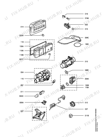 Схема №1 FAV50830U-W с изображением Модуль (плата) управления для электропосудомоечной машины Aeg 973911236223005