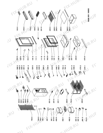 Схема №1 ARL 428/G/N C423 с изображением Вставка для холодильника Whirlpool 481945299541