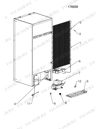 Взрыв-схема холодильника Electrolux EK24211RESW - Схема узла Cooling system 017