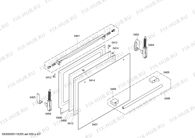 Схема №1 P1HCB21325 с изображением Кронштейн для электропечи Bosch 00499538