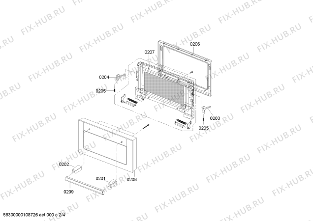 Схема №1 HF86Q560 с изображением Крюк для микроволновой печи Bosch 00428099