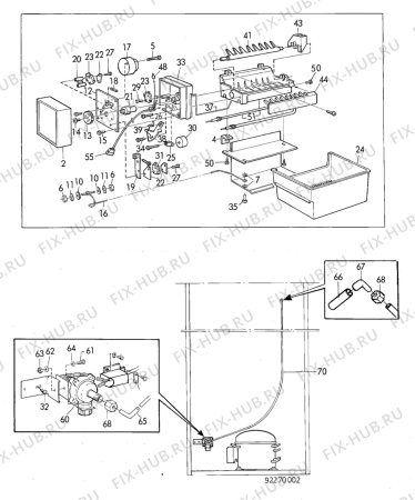 Взрыв-схема холодильника Electrolux TF1107A - Схема узла C10 Icemaker