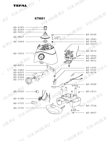 Взрыв-схема блендера (миксера) Tefal 679661 - Схема узла YP000935.8P2