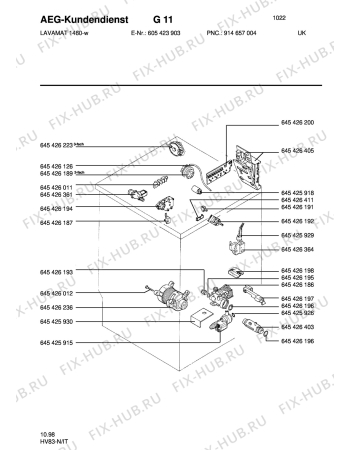 Схема №1 LAV1480 с изображением Нагревательный элемент для стиралки Aeg 8996454264038