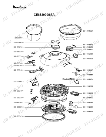 Схема №1 CE852900/87A с изображением Кнопка для электромультиварки Moulinex SS-996924