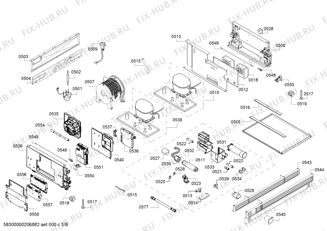 Схема №2 B30IB900SP, Bosch с изображением Шина для холодильной камеры Bosch 12021407