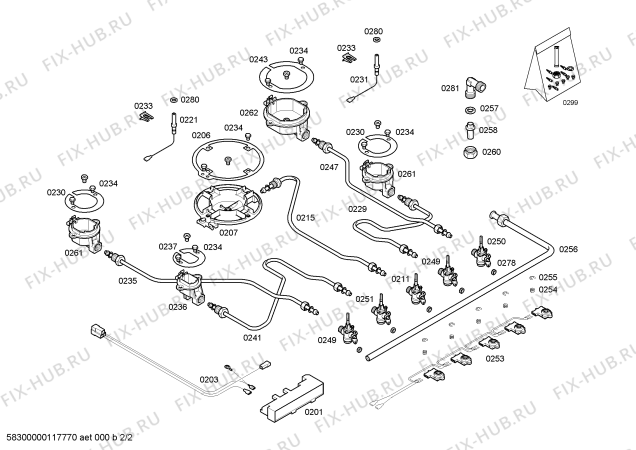 Взрыв-схема плиты (духовки) Bosch PCL755CEU - Схема узла 02