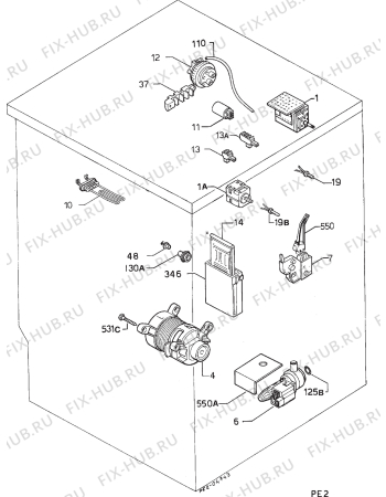 Взрыв-схема стиральной машины Privileg 026881 3 - Схема узла Electrical equipment 268