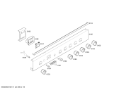 Схема №1 HEK66X84E9 P4 76 EMB INOX GE 127V (CKD) с изображением Панель для плиты (духовки) Bosch 00219799