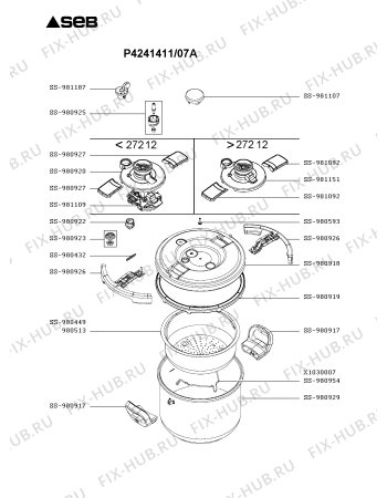 Схема №1 P4241411/07B с изображением Кастрюля для духовки Seb SS-981187