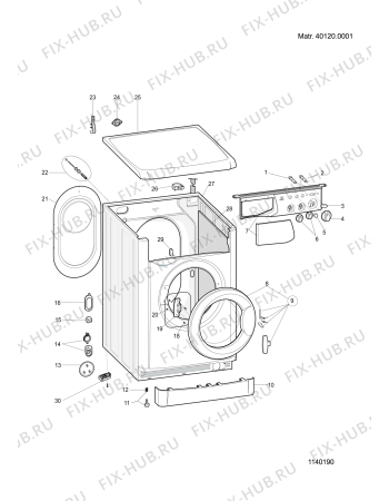 Схема №1 WI104XR (F030437) с изображением Руководство для стиральной машины Indesit C00099634
