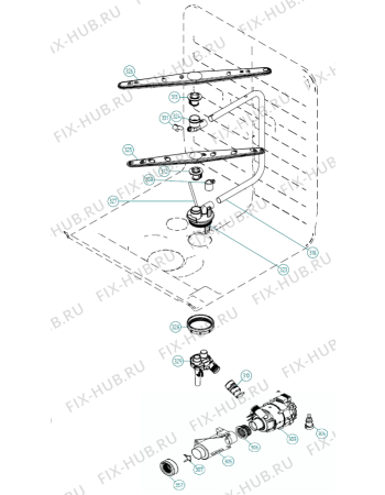Взрыв-схема посудомоечной машины Gorenje D5220 XXL US   -SS (900001407, DW70.3) - Схема узла 03