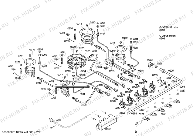 Схема №1 3ETI398B ENC.3ETI398B T70F 4G+W BALAY с изображением Термоэлемент для плиты (духовки) Bosch 00425506