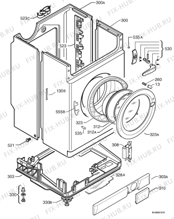 Взрыв-схема стиральной машины Electrolux EW1290W - Схема узла Housing 001