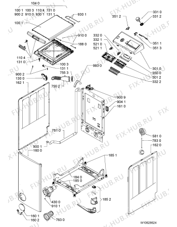 Схема №1 WP12T425HK с изображением Микромодуль для стиральной машины Whirlpool 481010612432