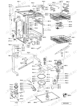 Схема №1 ADL 337 с изображением Модуль (плата) управления для посудомойки Whirlpool 481221838227