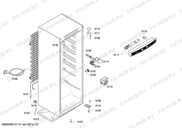 Схема №1 3FCP1667 с изображением Панель управления для холодильной камеры Bosch 00649671