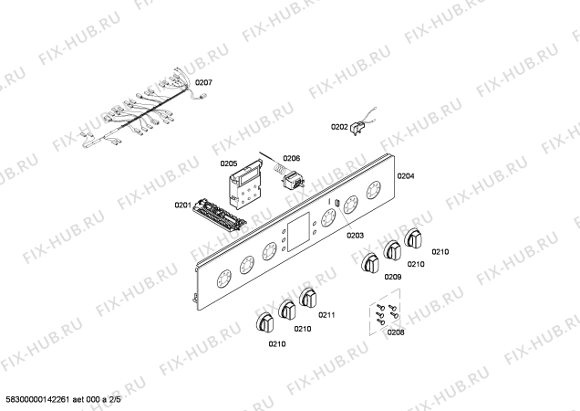 Схема №2 HM44D261F с изображением Ручка переключателя для электропечи Siemens 00615640