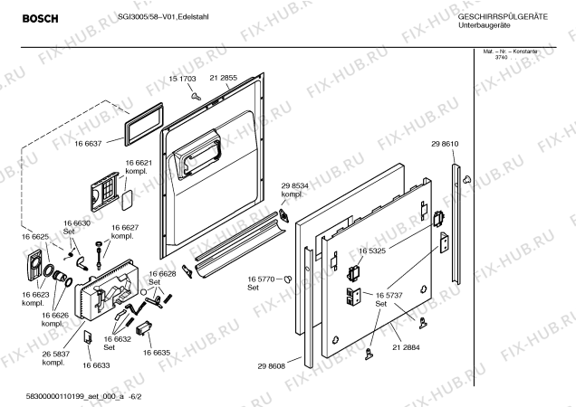 Схема №2 SGI4015 с изображением Инструкция по эксплуатации для посудомоечной машины Bosch 00580854