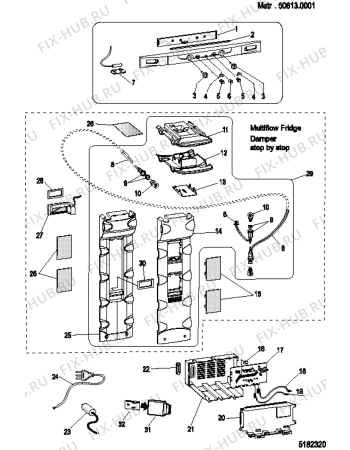 Взрыв-схема холодильника Ariston MBL2021CS0 (F036576) - Схема узла