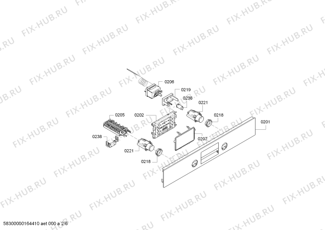 Взрыв-схема плиты (духовки) Bosch HBC33B550W - Схема узла 02