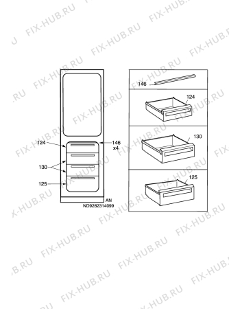 Взрыв-схема холодильника Electrolux MR300C - Схема узла C10 Interior