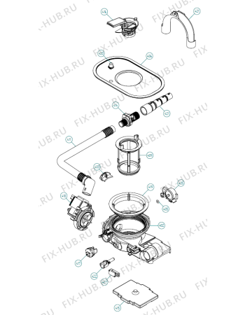 Взрыв-схема посудомоечной машины Asko D5152 NO   -White Bi (337718, DW70.5) - Схема узла 04