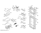 Схема №1 KDN45A00NE с изображением Дверь морозильной камеры для холодильной камеры Bosch 00683708