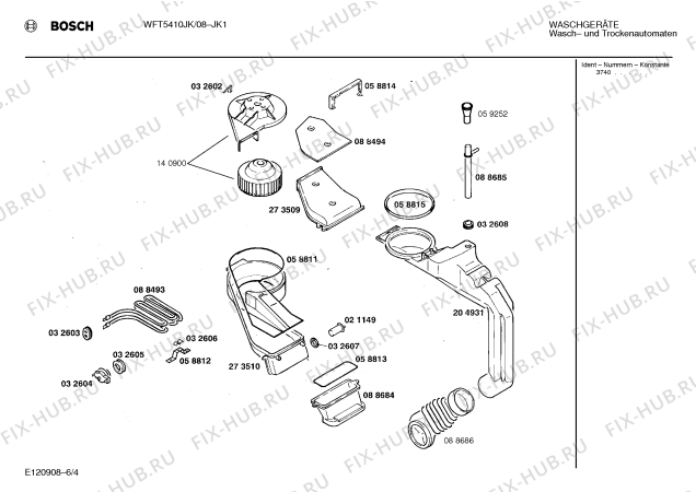Схема №1 WFT7420GB WFT7420 с изображением Инструкция по эксплуатации для стиральной машины Bosch 00514985