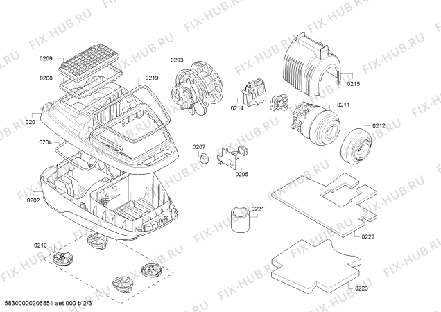 Схема №1 VSQ8M433 Q 8.0 extraKlasse Allergy с изображением Крышка для электропылесоса Siemens 11024183