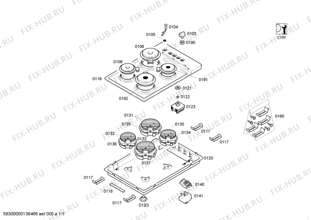 Схема №1 NCT615C01 4P IN.ST.BOSCH с изображением Крышка для электропечи Bosch 00615990