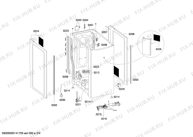 Схема №1 WOT24552FF с изображением Панель управления для стиральной машины Bosch 00676364