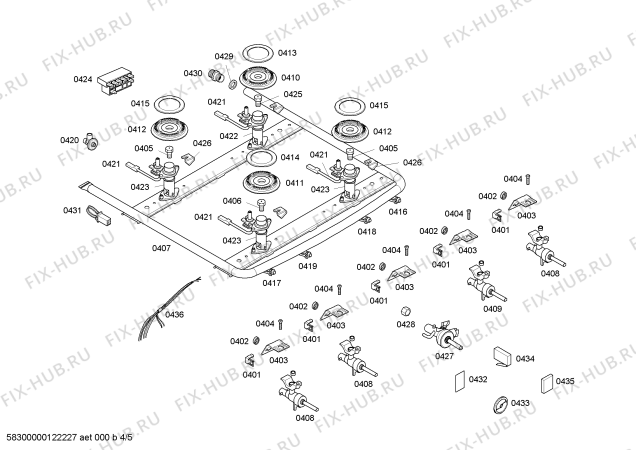 Взрыв-схема плиты (духовки) Bosch HSF64K31NF STYLE GRILL I BCO GN 220V - Схема узла 04