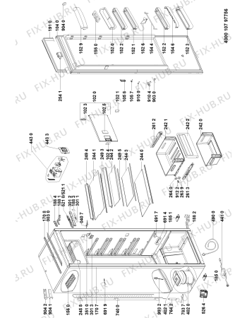 Схема №1 5102400015 с изображением Монтажный набор для холодильника Whirlpool 481010745611