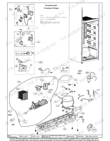 Схема №1 CH142120DX (7265143783) с изображением Накопитель для холодильника Beko 4121078101